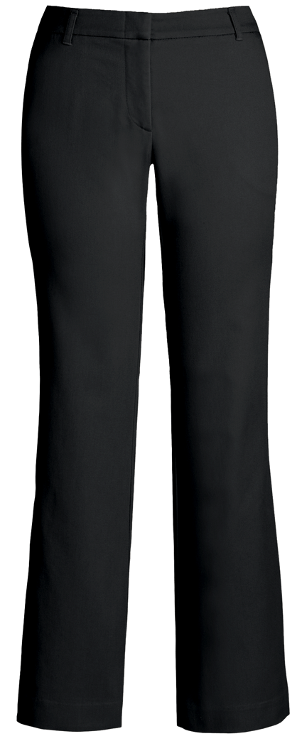 twill dress pants women Flat Front Stretch Twill Dress Pants 007 - Black / Youth