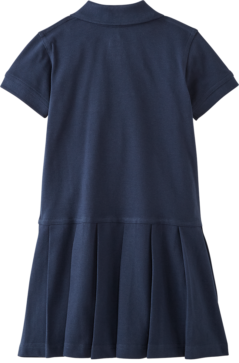 pleated uniform dress Polo Dress with Pleated Skirt