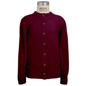 Crew Neck Button-Front Cardigan