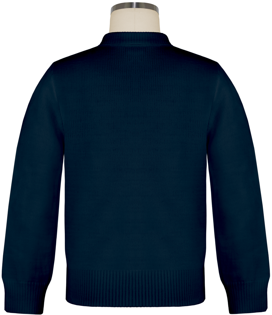 Crew Neck Button-Front Cardigan