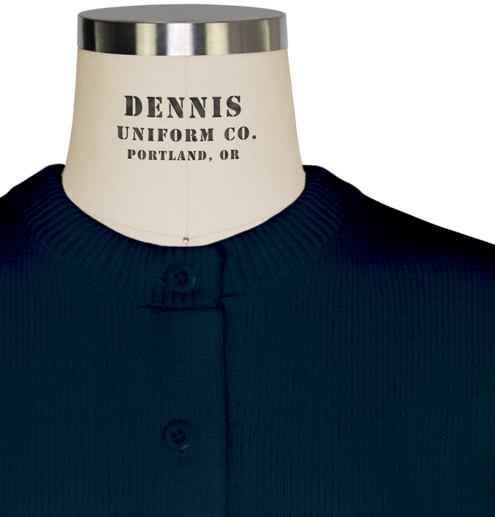 Crew Neck Button-Front Cardigan