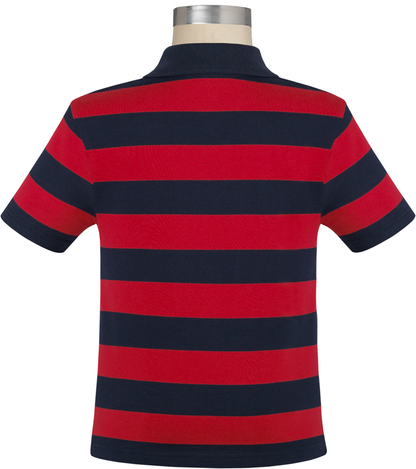 Short Sleeve Striped Jersey Polo