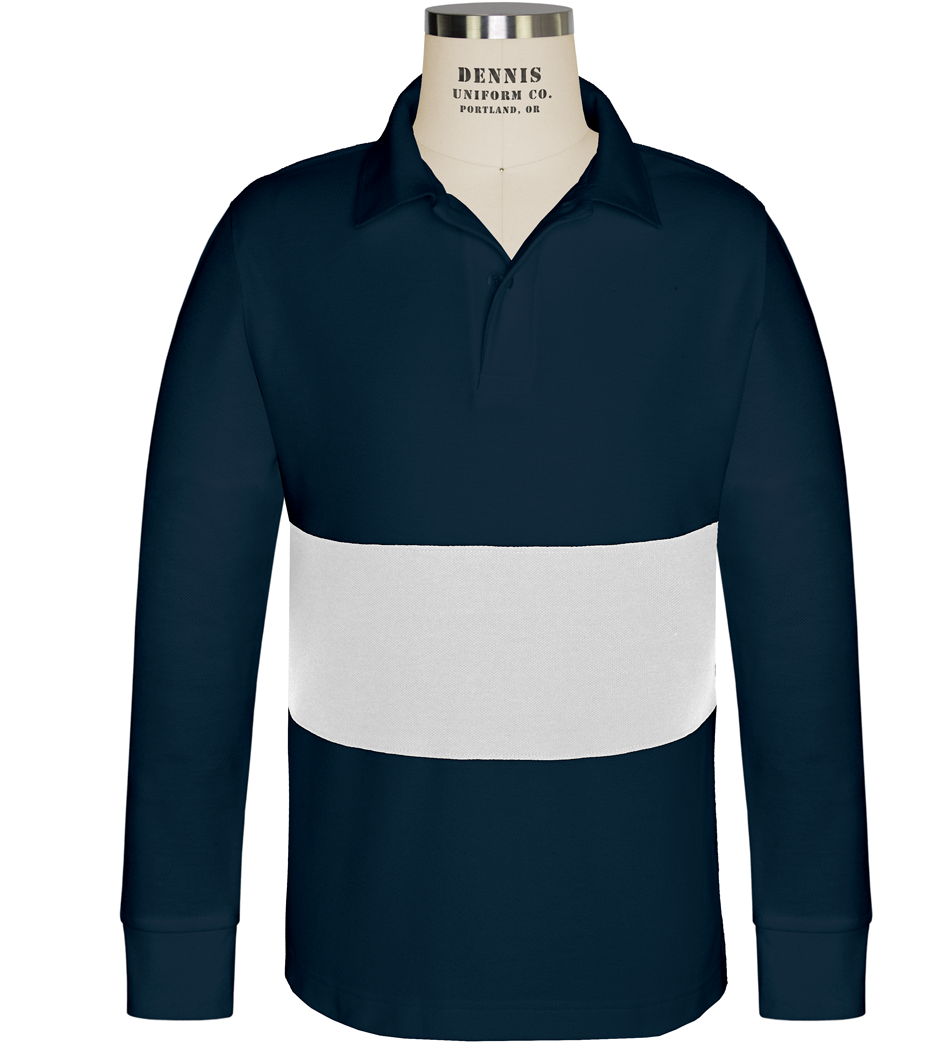 Long Sleeve Color Block Polo