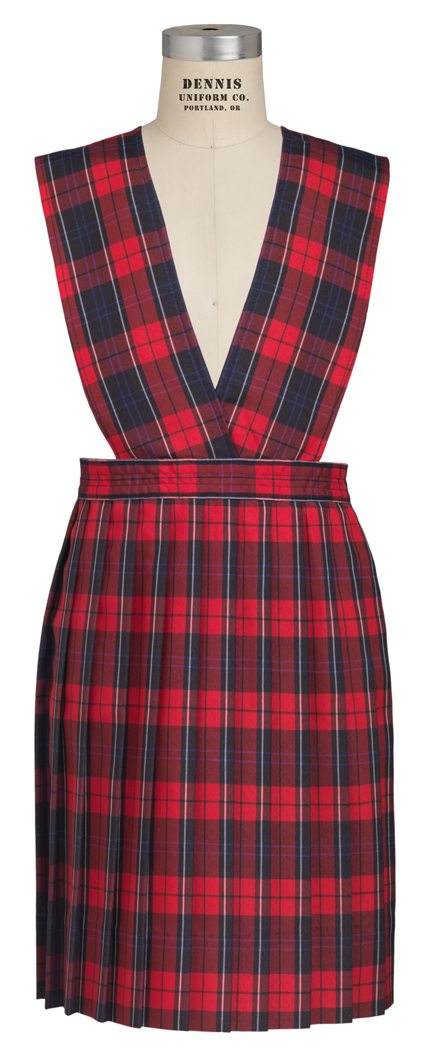 Cross Bib Knife Pleat Jumper