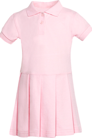 Short Sleeve Pleated Polo Dress