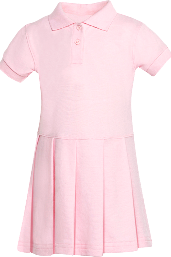 Short Sleeve Pleated Polo Dress