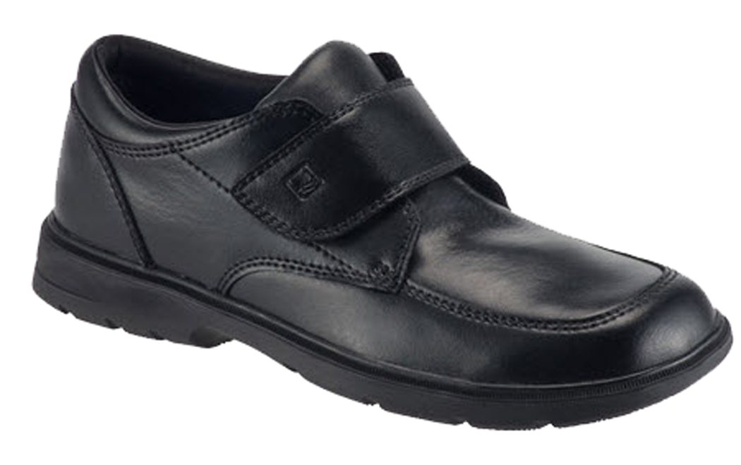 Youth Leather Velcro Oxford Shoes