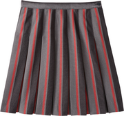 Hipstitched Box Pleat Skirt
