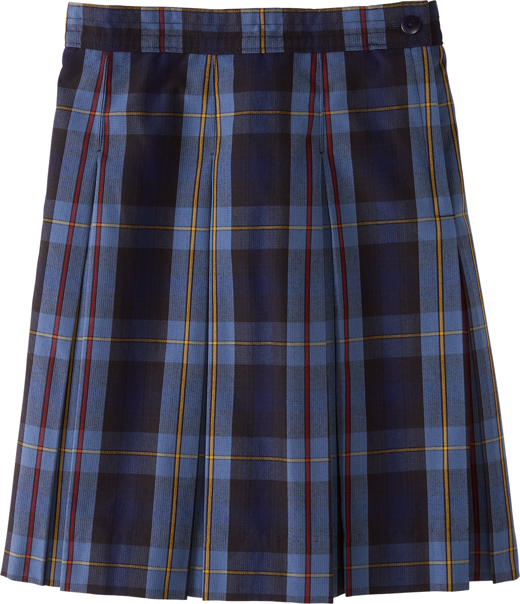 Hipstitched Box Pleat Skirt