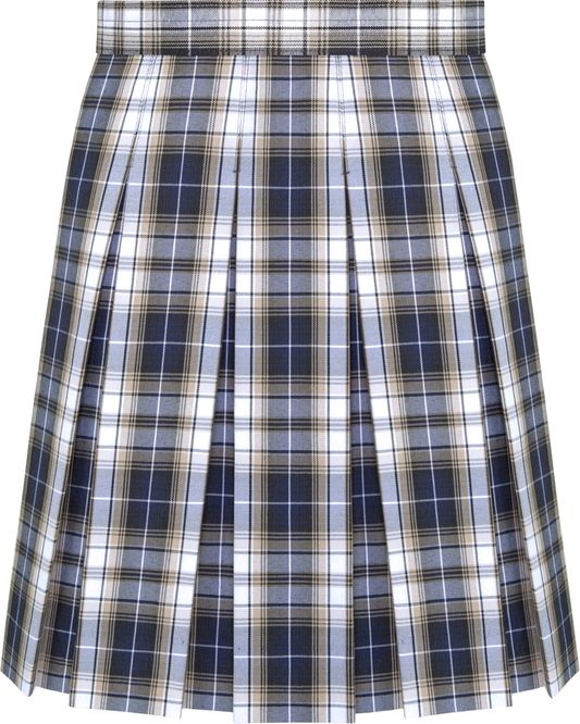 Long Hipstitched Box Pleat Skirt