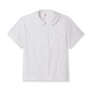 Short Sleeve Broadcloth Peter Pan Blouse