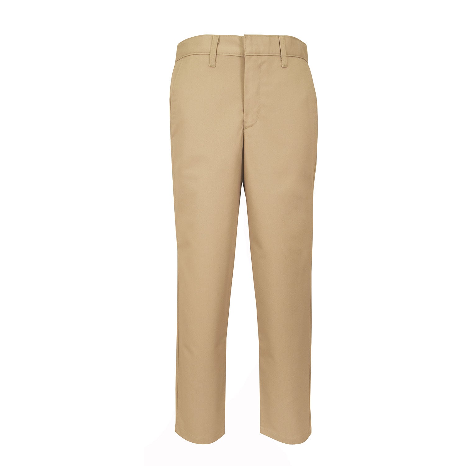 Flexible Twill Flat Front Pants