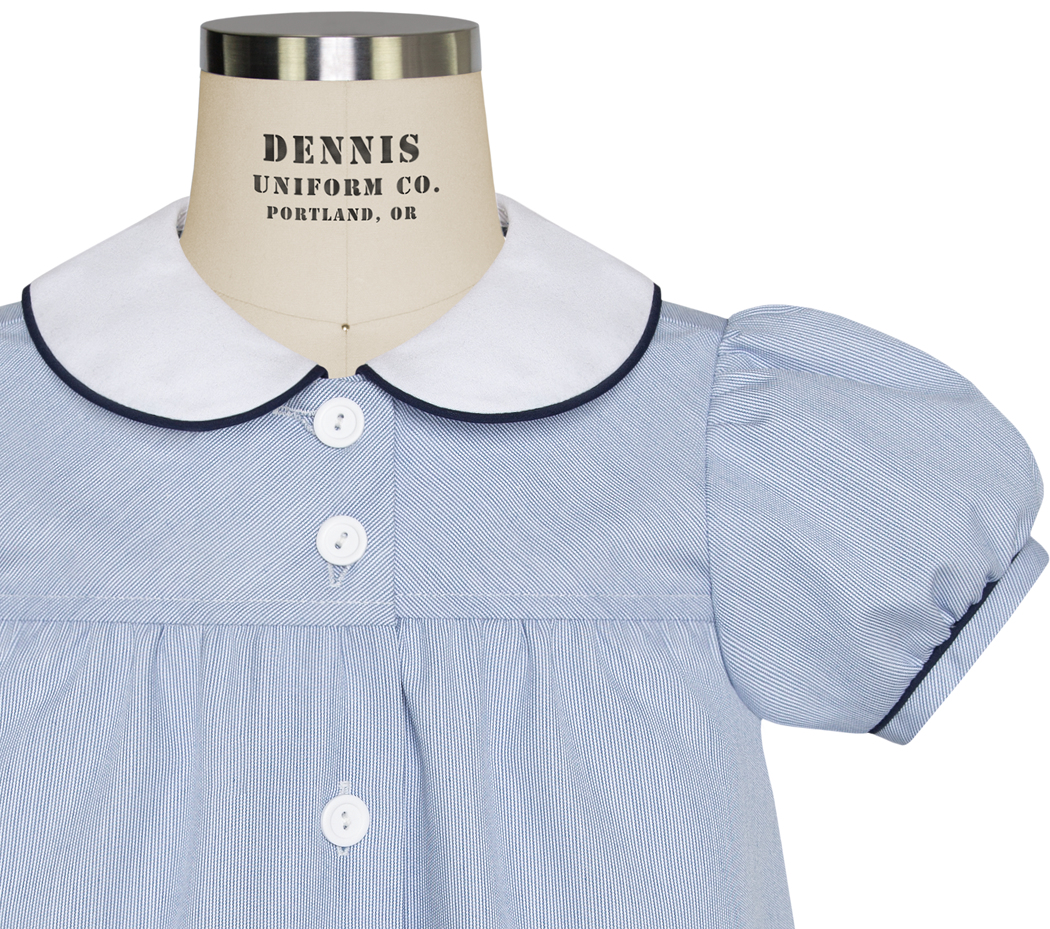 Short Sleeve Peter Pan Collar Dress 009 - Blue / Big Kids - G3 Girls Size 3 Short Sleeve Peter Pan Collar Dress 009 - Blue / Big Kids - G3 Girls Size 3