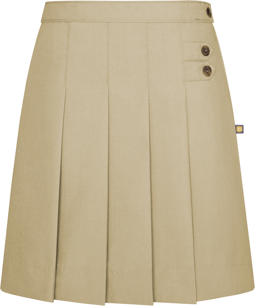 Double Tab Front Pleat Skirt