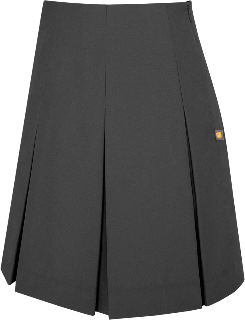 High Waist Box Pleat Skirt