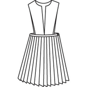 Split Front Knife Pleat Jumper