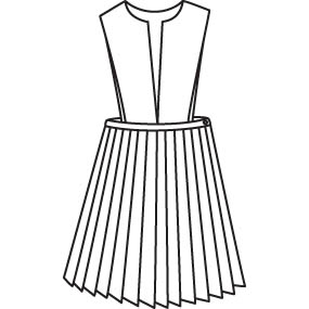 Split Front Knife Pleat Jumper